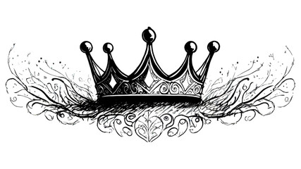 王冠、イラスト素材 - obrazy, fototapety, plakaty