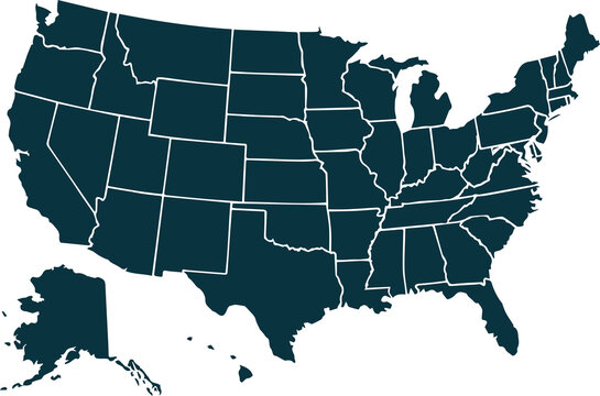 blue united states map