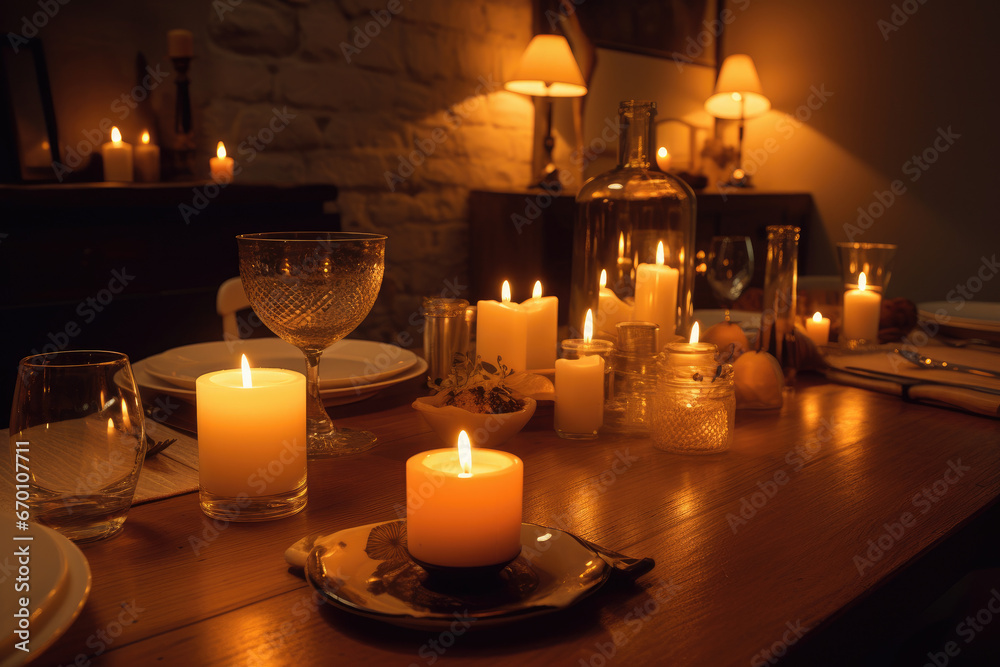 Canvas Prints candles - generative ai