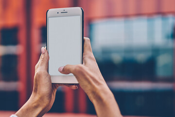 Digital mobile phone with copy space area for your website