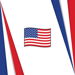 United States Flag Abstract Background Design Template. United States Independence Day Banner Social Media Post. United States Flag