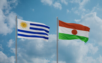 Niger national flags, country relationship concept