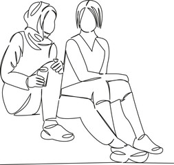 Muslim girl Jewish girl communicate