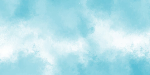 Cirrus Clouds in a Blue Sky blue sky with cloud closeup background. Abstract blue sky Watercolor background, Illustration, texture for design. hand painted abstract art blue watercolor background.