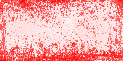 Fototapeta premium Red grunge texture abstract vector grunge texture isolated background. vector splatter red color. paint red color smeared. blood splashes. white background Colored confetti on white. Intricate pattern