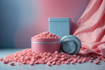 pink and blue aesthetic background 