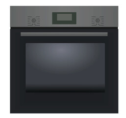 Obraz premium Grey kitchen oven. vector illustration