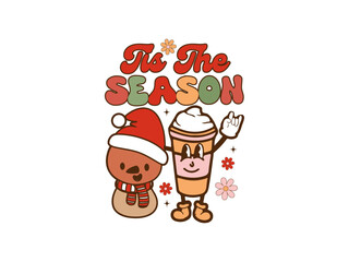 Christmas Groovy T-shirt Design