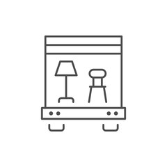 Moving service line outline icon