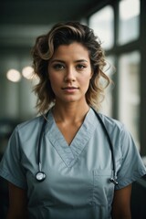 Portrait of female working nurse 