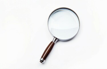 magnifying glass on a white background