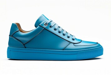 stylish blue sneaker with a durable rubber sole