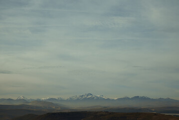 Blue light of the sunset over the snow-covered mountains in Spain © EvaMara