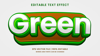 Green jungle 3d editable text effect
