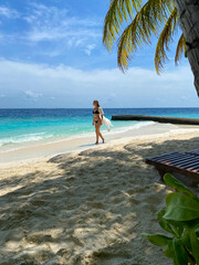 Obraz premium Oceanic tranquility: The elegance of the Maldives