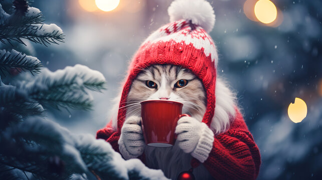 Christmas Cat Wallpaper Images – Browse 13,397 Stock Photos, Vectors