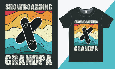 Vintage Family Snowboarding T-Shirt Design Set, Winter Sports T-Shirt Design, Vintage Snowboarding Shirts, Snowboard Lover Design