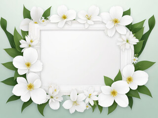 Beautiful flower frame