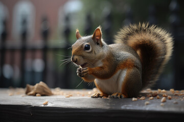 Squirrel in the park - Generative AI