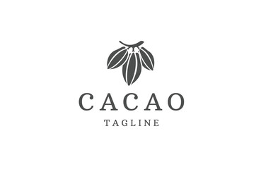 Cacao logo icon design template flat vector