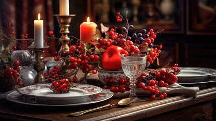 christmas table setting