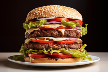 Stacked hamburger