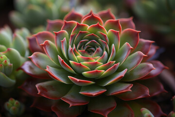 Close up of a succulent plant - Generative AI