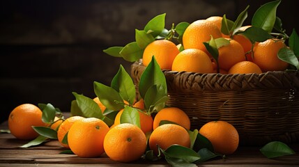tangerines in a basket