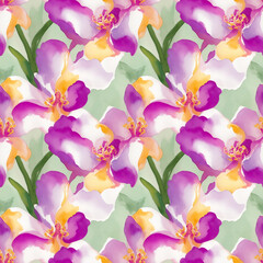 Fototapeta premium seamless watercolor floral abstract colorful wallpaper