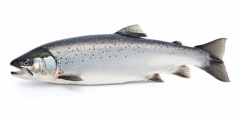 Naklejka premium A fish resting on a white surface