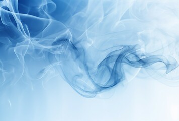 Smoke on a blue background