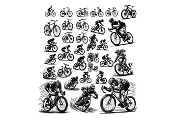 Fototapeta premium Bicycle Biker Bundle: Ride in Style with the Ultimate Collection