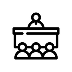 Obraz premium interview line icon
