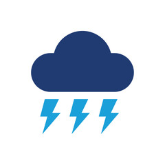 lightning thunderstorm icon vector design illustration