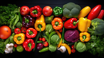 Fototapeta na wymiar Fresh and Colorful Vegetables