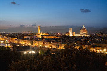 Fototapeta na wymiar The City of Florence at Night