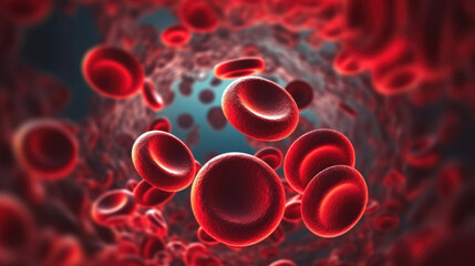 red blood cells - obrazy, fototapety, plakaty