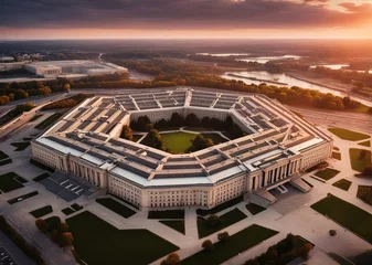 Fotobehang Pentagon building - Created with Generative AI Technology © Faris