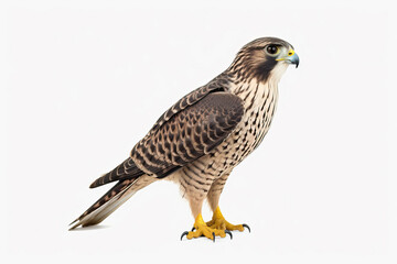 Majestic Stance: A Peregrine Falcon's Portrait,eagle isolated on white