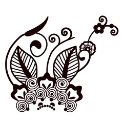 Mandala pattern back and White 