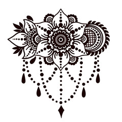 Mandala pattern back and White 