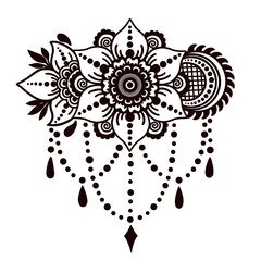 Mandala pattern back and White 