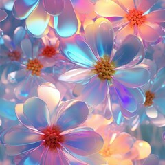 Fototapeta na wymiar Floral seamless pattern. Digital paper with flowers