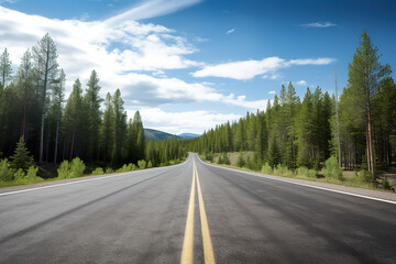 Long winding open road highway