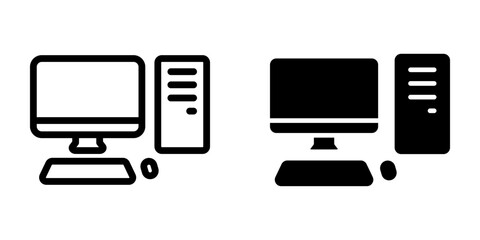 Computer Icon. symbol for mobile concept and web design. vector illustration