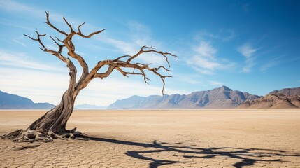 dead tree in the desert ai generated