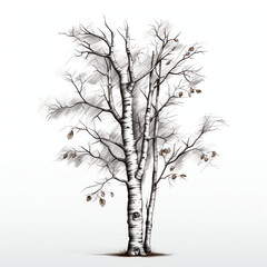 Fototapeta premium Charcoal Sketch of a tree