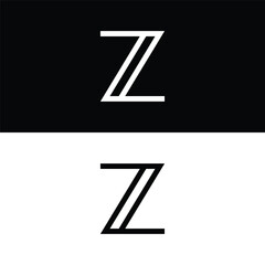 Fototapeta premium vector logo initial Z Abstract black and white background and colors