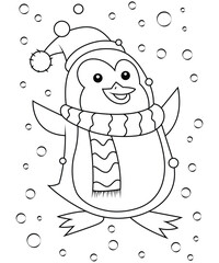 Christmas coloring page for kids