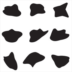 9 Modern Liquid Irregular Blob Shape Stock Vector, Stock Photos  Vectors Shapes Images, Pictures, Photos - Shapes Photographs ,Set Of Random Shapes Organic Abstract Black Blobs Blob Mask Shapes